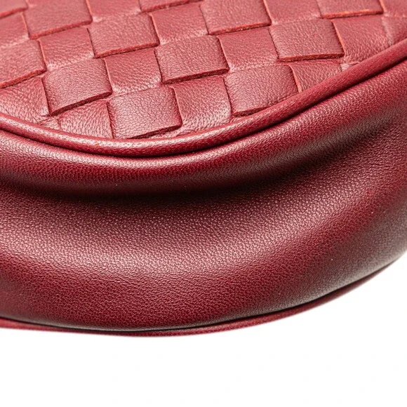 BOTTEGA VENETA Red Leather Intrecciato Fanny Pack